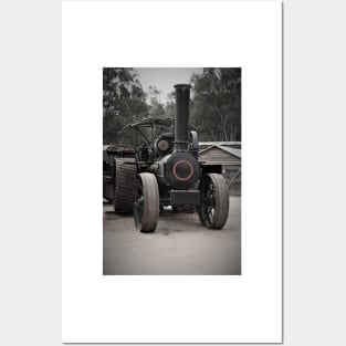 Vintage steam traction engine Posters and Art